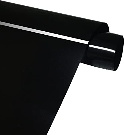 FORBELL Vinilo de transferencia de calor, película de transferencia de hierro textil de 30,5 cm × 3 m, película textil de plotter (Negro)