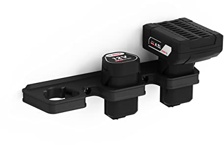 NewGround Designs Akku Wandhalterung geeignet für Bosch Professional 12V Akkus (Blaue Serie GBA) Halterung Wandhalter MADE IN GERMANY (3 Akkus)