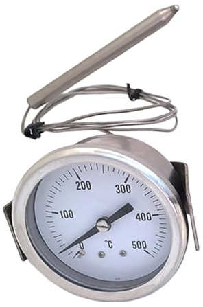 MagiDeal Thermometre Four, Thermomètre de Cuisson, Thermomètre pour Barbecue En Acier Inoxydable Jauge de Température Four 6.7 Cm, pour Barbecue, Grill, Pizza, Bœuf Camping, 0°c à 500°c