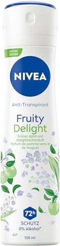 NIVEA Deo Spray Fruity Delight Limited Edition, Deodorant mit 72h Anti-Transpirant-Schutz, Antitranspirant mit einer Duftkomposition aus grünem Apfel und Maiglöckchen (150 ml)