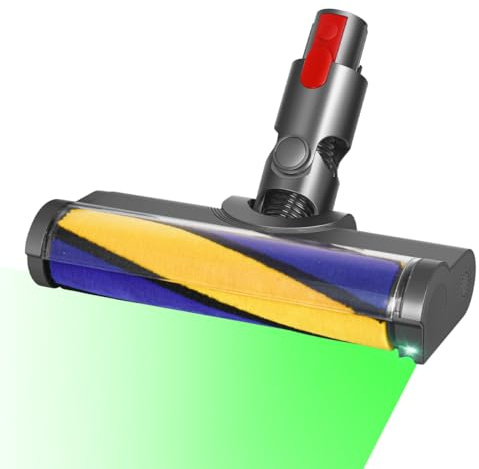 MOPEI Cepillo Suave LED para Suelos Duros Compatible con Dyson V7 V8 V10 V11 V15, Ilumina el Polvo Oculto en el Parquet