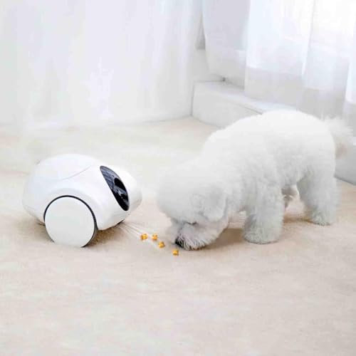 Wrobelax Mobile Full HD Pet Camera with Treat Dispenser, Interactive Toy for Dogs and Cats, Remote Control Via App,1080p HD Pan,Designed for Pets