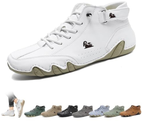 Bottes Hautes Italiennes Faites À la Main Chaussures D'extérieur Unisexes Minimalistes Beck Respirantes Antidérapantes Décontractées Pieds Nus for la Marche la Randonnée la Conduite Bottes Baskets(Bla