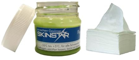 SkinStar Fluor Speed Paste Skiwax - Cera de esquí, 30 g, paño de limpieza