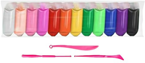 Kit de Pâte à Modeler pour,Argile de Modelage Ultra Léger pour Activités Créatives - Jouets Créatifs Non Collante avec Couleurs Vives pour Activités Manuelles à la Maison, École, Filles et Adultes