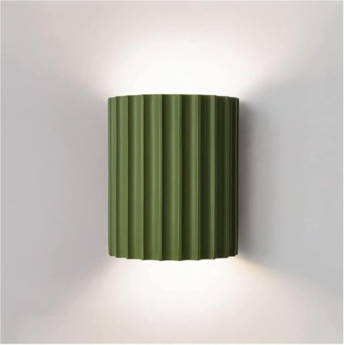 FLXHSA Nordisk Minimalism Vintage Ljus Geometrisk Upp och ner Harts Väggspot Accent Inomhuslampor Nattlampor för Vardagsrum Sovrum Hall (Grön)