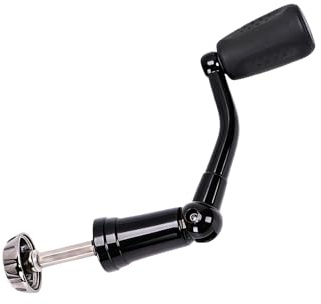 Keenso de Carrete de Pesca Brazo de Manivela de Repuesto de Aleación de Aluminio para Carrete Giratorio Accesorio de Reparación Ligero Desmontable Plegable para Mantenimiento de Carretes de