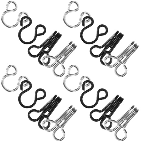 BCOATH 400 Pièces Agrafe de Vêtement, Fermeture à Agrafes en Métal, Noir et Argenté, 12,5mm, pour Soutien-gorge et Vêtements, Couture Diy, Occasions Décontractées et Formelles