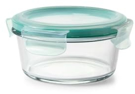 OXO Good Grips 2 Cup Smart Seal Glass Airtight Round Food Storage Container