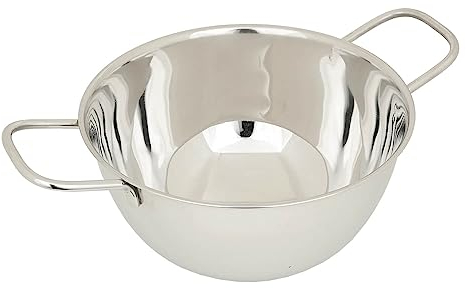 Schlagkessel 24cm - 3,8 Liter Edelstahl mit Griffen rund Schneeschlagkessel Rührschüssel Schüssel Backschüssel rostfrei