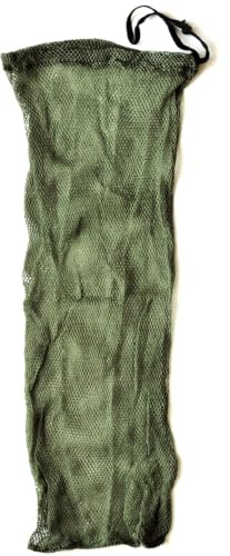 NAMAKA® Filet à poissons vert avec fermeture à effilochage de 100 cm de long avec maille 6 mm et maille lourde