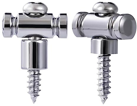 Guyker Gitarrenroller-Saitenhalter (2 Stück) – Saitenführung, Saitenbäume Ersatzteil für E-Gitarren, SR1 Chrom