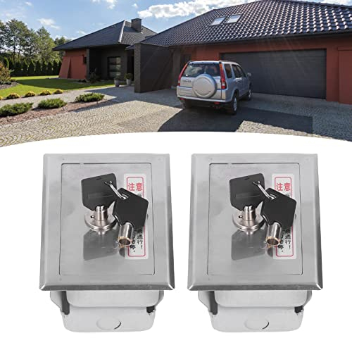 Vomeko 2Pcs Stainless Steel Key Lock Box - Universal Door Security Kit with Keyed Entry for Door Key Switch Roller Shutter Door Lock Key Lock Key Lock Box