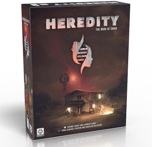 Heredity - Berättande och kooperativt brädspel - Äventyrsspel - 14+ år gammal - Dina val räknas - En kampanj med 5 kapitel - upp till 4 spelare - Solo Mode - Blackrock games