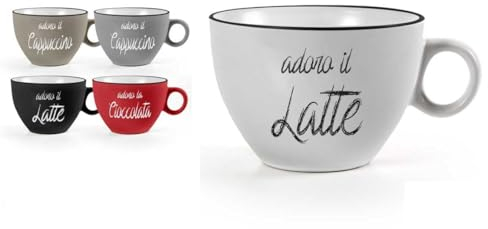 1 Pezzo Tazza Tazzone Latte Colazione Jumbo Adoro 460 ml 11 x 7 cm 5 Colori