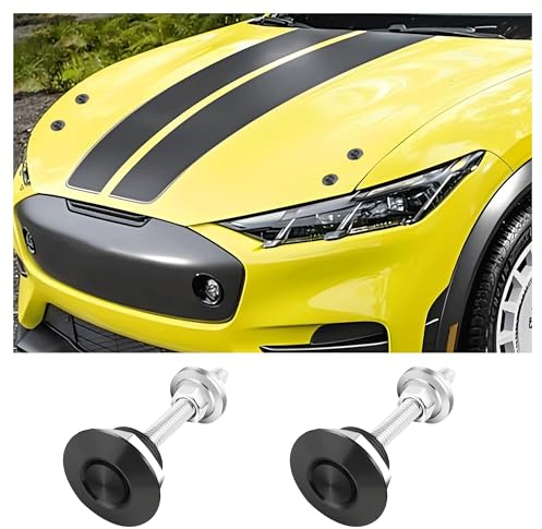 2 PCS 30mm Hood Pins,Stainless Steel Bonnet Pins Quick Release & Securely Holding Down The Car Hood,Universal Car Accessories Hood Pins Kit for Car SUV Truck (Black)