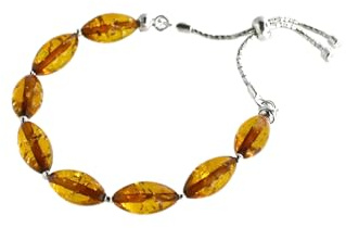 MyBer® Bracciale in ambra da donna in argento 925 PMBER47_BBOLV, 24 cm, Argento sterling, Ambra