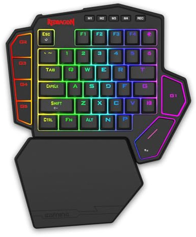 Redragon K585 HE Rapid Trigger Gaming-Tastatur, kabelgebundene mechanische 8K-Einhandtastatur UltraMag®-Magnetschaltern (100% POM), Floating-Structure-Design Abnehmbarer Handballenauflage