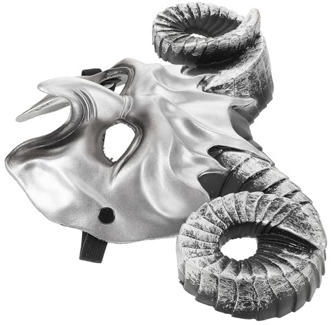 COSMEVIVI Oxhorn Maskeradmask i Hållbar för Halloween och Cosplay Kreativ Foto Rekvisita med Design för Maskeradfester och Karnevaler