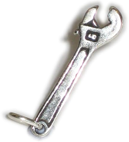 Maldon Jewellery Wrench sterling silver charm .925 x 1 Tools spanner charms