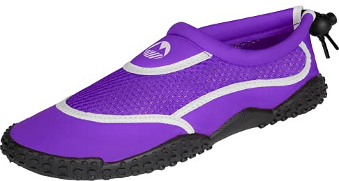 Lakeland Active Men’s Eden Water Shoes - Adjustable, Quick Drying & Breathable for Beach and Swimming - Purple/White - 10 UK
