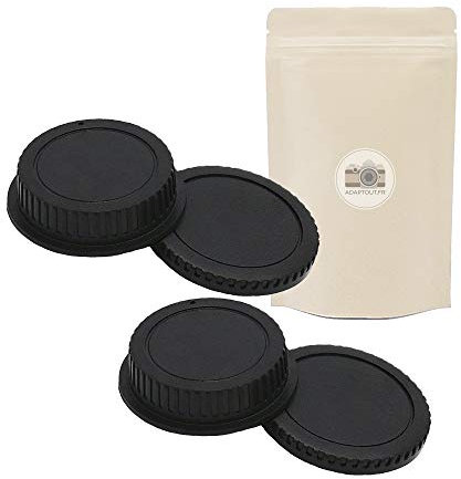 X2 EOS BO Cache Bouchon BOITIER + Arrière pour Objectif Monture Canon EOS EF EF-S Compatible Tous DSLR Canon - ADAPTOUT Marque FRANÇAISE