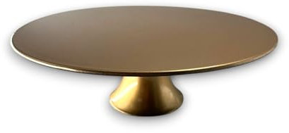 KORAT Alzatina Oro 29 cm in Plastica Rigida Vassoio Torta Elegante per Cake Design, Cupcake, Dolci e Buffet Base Stabile, Riutilizzabile e Leggera Ideale per Feste, Compleanni, Eventi e Matrimoni