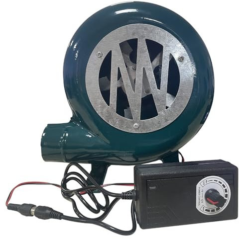 MDXVRKYBC 20W-100W Souffleur Barbecue De Forgeron Électrique Variable 220V Souffleur De Forge À Charbon Ventilateur Centrifuge Extérieur en Fonte avec Gouverneur（1V-12V） pour Le Camping Picnic(20W)