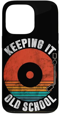Coque pour iPhone 13 Pro Keeping It Old School Tourne-disque vinyle vintage rétro DJ