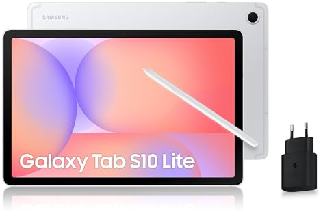 Samsung Galaxy Tab S10 Lite, 10.9, Wi-Fi, 128Go, Tablette Android, S Pen Inclus, Argent, Chargeur Secteur Rapide 25W Inclus, Version FR
