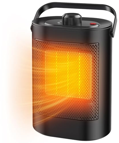 Electric Heater, 1500W 2025 Portable Heater, 3 Modes small fan heater, 2S Fast Heat, PTC Ceramic, Overheat and Tip-Over Protection for Home, Office and Bedroom