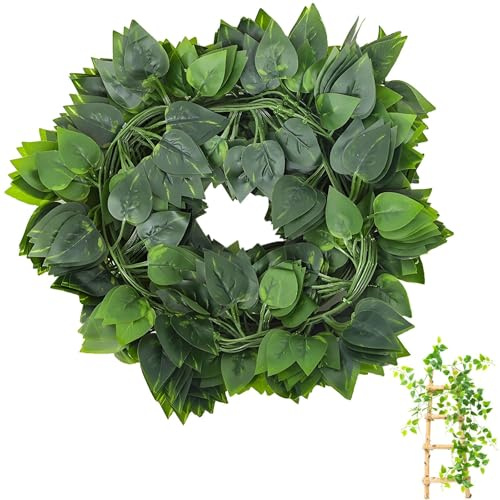 12 ghirlande di edera artificiali, lunghezza 210 cm, foglie verdi sospese, piante artificiali, per cucina, matrimoni, balconi, decorazioni per feste in giardino, verde