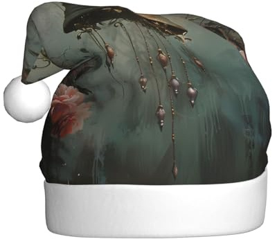YYHHAOFA Beautiful hanging bells Pattern Christmas Hat for Adult Making It a Fun and Durable Gift for Men and Women