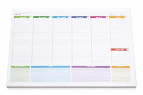 Planner 2026 Settimanale da Scrivania – Agenda Settimanale 2026 Grande, Planner da Tavolo con Calendario Settimanale