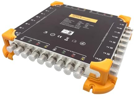 NONDK Receptor de SatéLite Digital Multiconmutador Diseqc 2.0 de 9 Entradas y 16 Salidas, 9 Entradas, ConmutacióN en Cascada, 4,0 DB, 950-2150 MHz