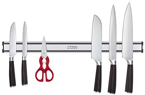 MASS DYNAMIC Magnetic Knife Rack for Wall,56 CM Aluminum Storage Magnetic Knife Rack with Powerful Magnets, Lightweight & Multipurpose Kitchen Knives/Utensil/Tool Holder, Solid Wall Mounted