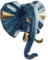 TZAMLI Elefant Wandhaken Tier Harz Kleiderhaken Selbstklebend, Handtuchhaken Wand Tür Haken Aufbewahrung Ordnen Handtuch Kleidung, Retro Blau