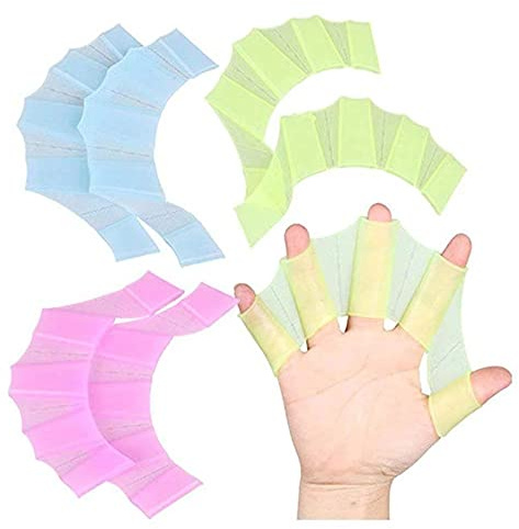 Egurs Gants de natation en silicone pour la main - Palmes de natation avec doigts de palmier - Accessoires de natation pour femmes et hommes - Pour l'entraînement de natation
