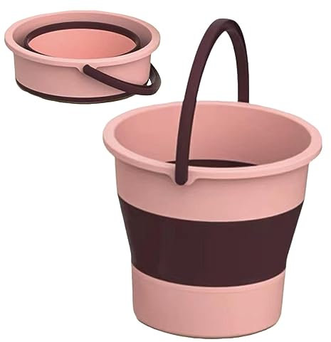 Tsuchiya Cubo Plegable para Camping, Agua, Limpieza, Jardín, Pesca, Limpieza del Hogar, 16.8 Litros, Silicona + ABS