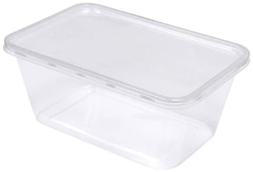 SURELOCK Lot de 50 récipients 500 ml sans BPA | Micro-ondes, lave-vaisselle, congélateur | Boîte à déjeuner