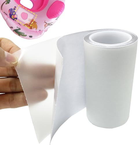 KAIHENG Aufblasbares Flicken Reparaturset, 10cm x 2m, wasserdichtes TPU Luftmatratzen Patch Set, Pool Reparaturband, Reparaturband für Pool, Schwimmring, Schwimmer, Bounce House, Luftbett