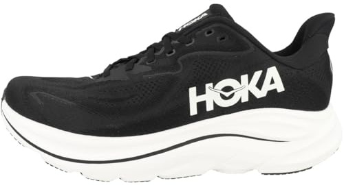 Hoka One One 1162032-BWHT Clifton 10 Wide Black/White Men's Scarpe Taglia US 9