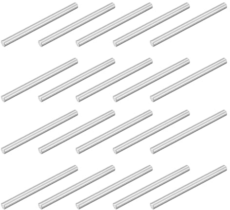 QUARKZMAN 40pz Spina Centraggio Perni 304 Acciaio Inossidabile M3 x 40mm Cilindrica Perno Supporto Mensole Perno Parallelo per Produzione Meccanica Industria Installazione Mobili, Argento