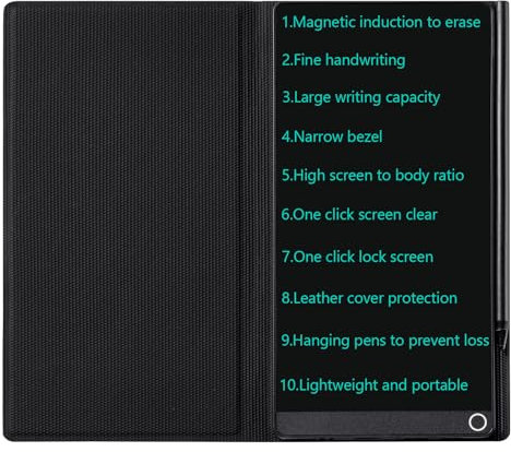Czemo LCD schreibtafel Erwachsene 6.5 Zoll mit Schutzhülle, Wiederverwendbar LCD-schreibtafeln, Digitales Schreibtablett Zaubertafel für Büro, Klassenzimmer, Memo, Notizen, Einfarbig