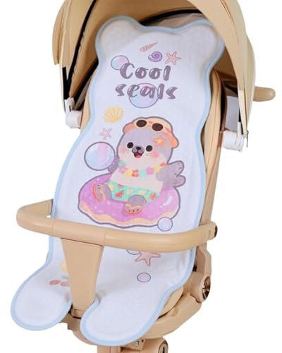 Almohadilla de refrigeración para cochecito, cojín de asiento transpirable, alfombrilla Universal para asiento de coche para cochecito de bebé | Forro cómodo de enfriamiento de verano para cochecitos,