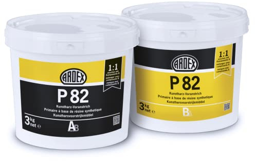 ARDEX P82 3+3kg Kunstharz Voranstrich Haftbrücke auf glattem und dichtem Untergrund. Lösemittelfreie, reaktive Zweikomponenten-Kunstharzdispersion. Ersetzt Neoprene-Voranstrich