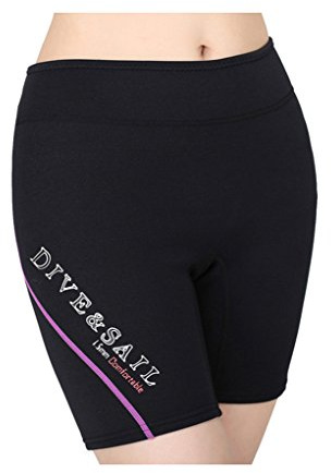Micosuza Women's Swim Tights Wetsuit Shorts Trunks Diving Pant 1.5 mm Neoprene