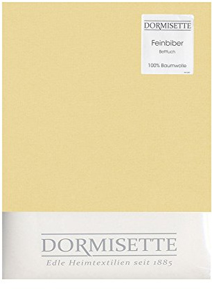 Dormisette Biber Bettlaken zum Auflegen 150x250 cm Farbe: Vanille