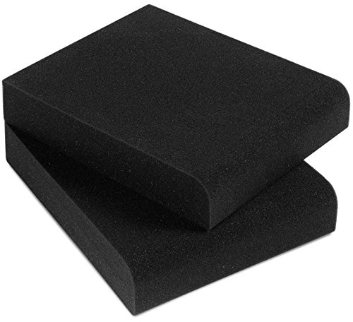 Sound Addicted - Studio Monitor Isolation Pads for 3-4.5 inches Small Speakers, Pair of 2 High Density Dampening Acoustic Stands Foam which Fits Most Bookshelf’s and Desktops | SMPad 4