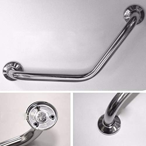 WINKELGRIFF CHROM 20x20 cm - 135° HALTEGRIFF WANNENGRIFF STÜTZGRIFF SICHERHEITSGRIFF BAD